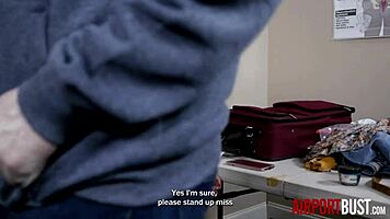 barely legal tiny 18+ blonde teen feels caught airport security fuck