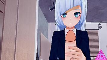 i ride miwa's petite body, feeling her small tits as she blows and jerks me to cumshot