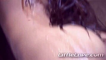 Tiny Latina Lupe Enjoys Solo Shower