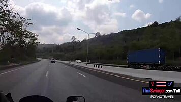 Thai Girlfriend's Big Ass in Public Shop Sex.