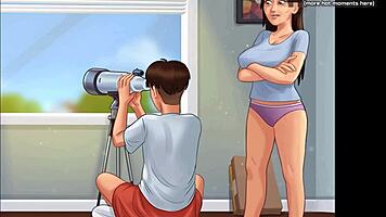 Shaved teen in anal blowjob scene