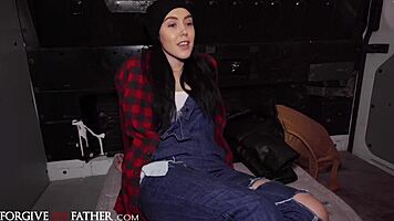 cute petite 18+ homeless spanish babe blowjob and hardcore fuck for cash