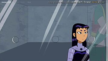 18Titans Episode 13 - Raven Delivers Intense Handjob in Anime Action