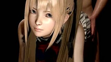 Marie Rose坐Hentai椅子上狂野骑乘!