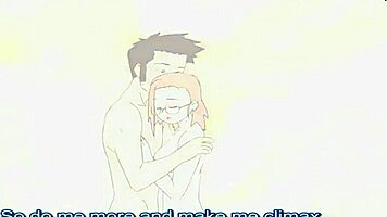 Sexy cartoon girl swallows cum after blowjob and assfucking