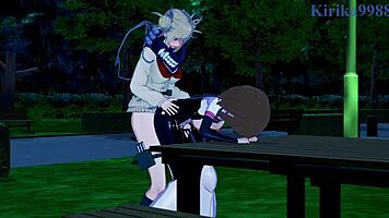 Ochako uraraka and himiko toga masturbates and intense futanari sex - my hero academia hentai