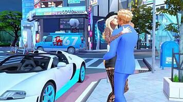 Tattoo slut enjoys hard anal and facefuck in anime compilation