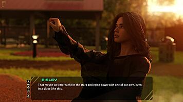 Stunning Long-Haired Brunette Discusses Old Days in Taboo Hentai 3D Game.