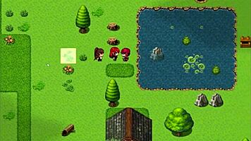 Redhead MILF Blocks Him with Giant Tits in Harem Game Ep 14