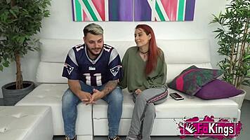 today's couples feature redhead teen piikara and her boyfriend getting intimate for the camera.