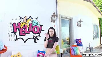 Nympho Kylie Quinn Rides Big Cock in Socks with Shaved Pussy