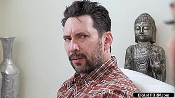 Stepdaughter wrestles with stepdad in match