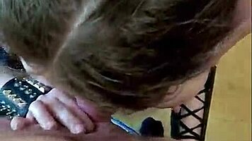 goth babe shows apartment with dick in mouth