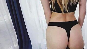 skinny brunette enjoys fucking after yoga cum in pussy