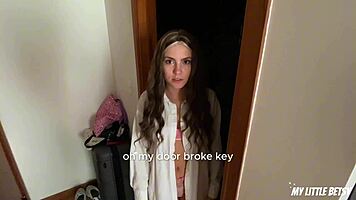 hot neighbor came for help but left fucked and with cum in her mouth