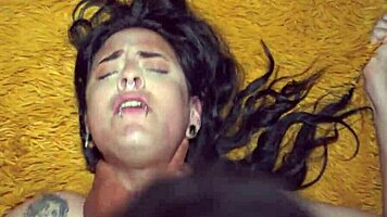 damn, this blue-eyed brunette gets pounded nonstop in the hotel room