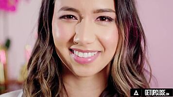 Petite Brunette Kimora Quin Creampied Then Cum Swaps with Zane