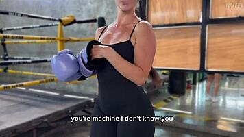 fresh bubble butt gym girl catches my eye so i fuck her tight pussy cowgirl outdoors