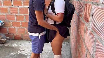 left school so he breaks my pussy in abandoned lot fulla semen