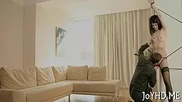 J Sweetie teases with wet pussy in hardcore couple bang