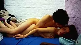 I bring the sexiest college girl to my bed for intense deepthroat action