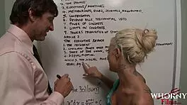 Skinny tattooed teen 18+ bangs big cock professor hard. Whorny Films captures every thrust!