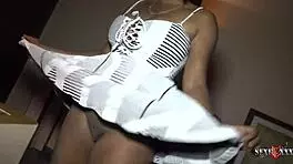 Wow, hot Latina duo banging backstage!