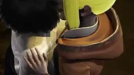 mikasa traps annie underground in hot lesbian bind