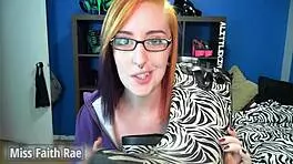 Lick my rainboots now, Miss Faith Rae's full video is wild with domination and dirty talk, don't miss this redhead in glasses!