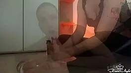 girl uses dildo for handjob and pussy masturbation