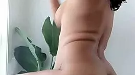 Ebony Kara Kiss Explores Her Body With Glass Toy