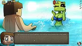 The creeper girl gave us a public titjob on the beach, then we creampied her pussy first time.