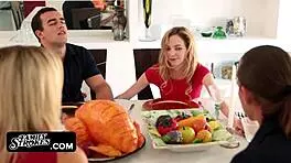 Angel says, 'Fuck my pussy with one leg up, blonde teen.'