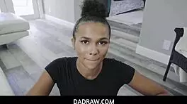 hey, my ebony teen 18+ stepdaughter Alina Ali got punished! 😈