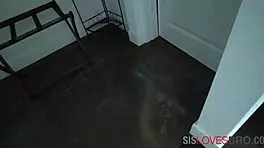 Sexual games with my stepsis in a fun bathroom challenge