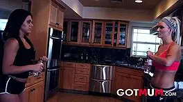 Got mum - hot blonde bimbo milf seduce a teen 18+