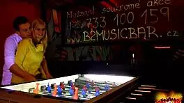 agata gets her blonde ass fucked in the game room outdoors 😏