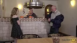 Daddy4k, I'm so into this skinny dollface banging an old man