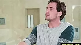 Step Mother and Son Share Naked Oil Massage Session