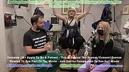 Become Doctor Tampa Performs Channy Crossfire's Yearly Gyno Exam with Nurse Stacy Shepard Chaperoning
