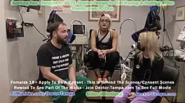 Become Doctor Tampa Performs Channy Crossfire's Yearly Gyno Exam with Nurse Stacy Shepard Chaperoning