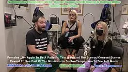 Become Doctor Tampa Performs Channy Crossfire's Yearly Gyno Exam with Nurse Stacy Shepard Chaperoning