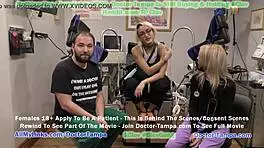 Become Doctor Tampa Performs Channy Crossfire's Yearly Gyno Exam with Nurse Stacy Shepard Chaperoning