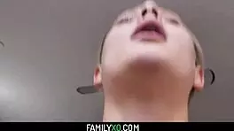 sexy stepdaughter aften opal licks stepdad's big cock and takes it from behind 😈💦