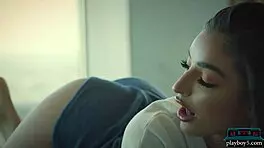 playboy5 com - petite latina emily willis strips naked for football promo