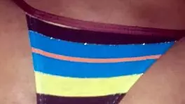 Hey, check out this cute Morena cheating in a tiny thong!