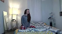 scarlet datz university casting session on sofa