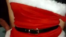 Blonde Teen Santa's Wife in POV Cowgirl Creampie