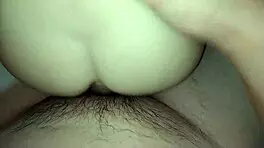 girlfriend's snow white ass gets fucked in young 18+ pussy action