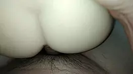 girlfriend's snow white ass gets fucked in young 18+ pussy action